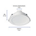 Luminario LED empotrable 7 W 6500 K, redondo, VOLTECK BASIC