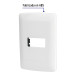 Placa 1 módulo de ABS, línea Italiana, color blanco, VOLTECK