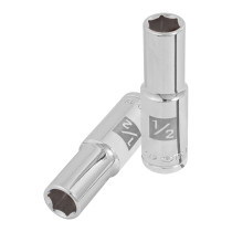 Dado largo de 1/2", 6 puntas, cuadro 1/2", TRUPER