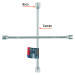 Llave de cruz 16" pulida y cromada, TRUPER