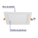 Luminario LED plafón 12W 6500K ultradelgado cuadrado VOLTECK