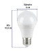 Lámpara LED tipo bulbo A19 9 W luz cálida, caja, Volteck