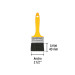 Brocha uso general de 2-1/2" con mango de plástico, PRETUL