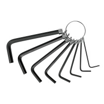 Juego de 8 llaves hexagonales mm, tipo llavero, PRETUL