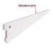 Ménsula plana blanca para cremallera doble, 27cm, FIERO