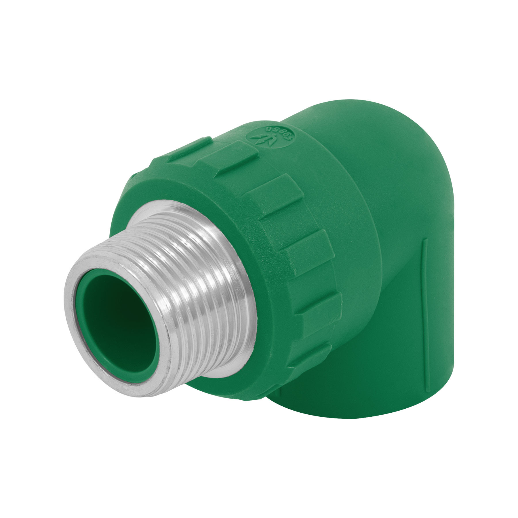 Codo 90° PPR, 3/4", rosca macho con inserto metálico, FOSET