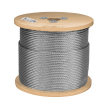 Metro de cable rígido 1/4" de acero 7x7 hilos, 300 m, FIERO