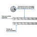 Manguera para boiler, acero inox. 1/2"H x 1/2"H, 80 cm