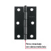 Bisagra rectangular 3-1/2 x 2-1/8", acero negro mate, HERMEX