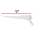 Ménsula plana blanca para cremallera sencilla, 30cm, FIERO