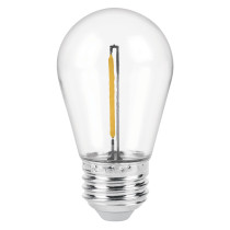 Foco LED filamento 1 W, S14, 2200K luz ambar, E26, VOLTECK