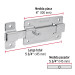 Pasador de barra plana 4" acabado cromo, HERMEX