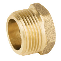 Reducción bushing de latón, 1" x 1/2", FOSET