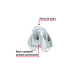 Blíster c/2 nudos (perros) de hierro p/cable de 1/8", FIERO