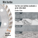 Disco de diamante de 9" x 3 mm, rin turbo, TRUPER