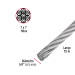 Metro de cable rígido 1/4" de acero 7x7 hilos, 75 m, FIERO