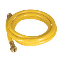 Manguera para gas, PVC amarilla, 3/8" flare, 2 m, FOSET