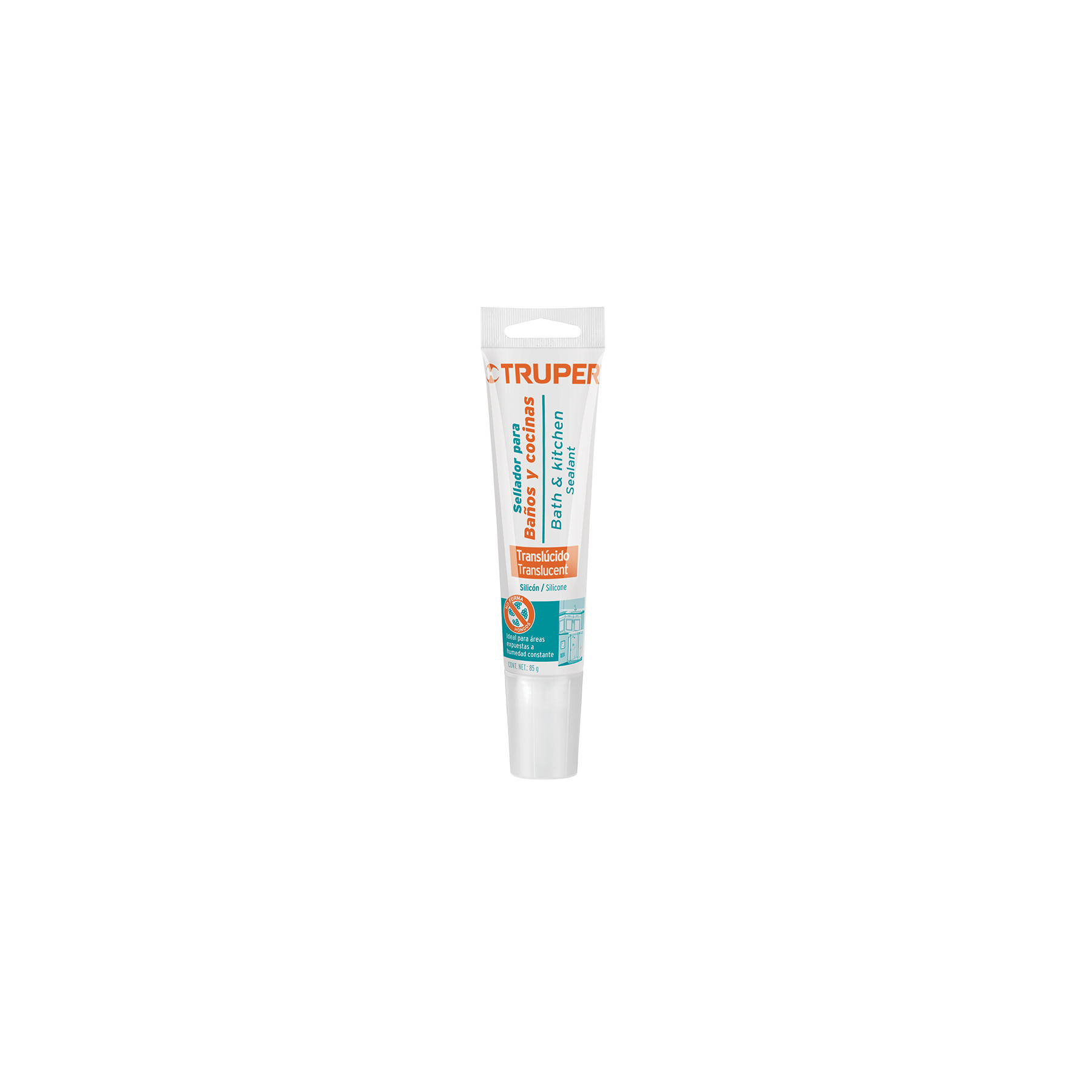Sellador translúcido para baños y cocinas, 85 g, TRUPER