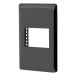 Placa negra de 1 ventana 1.5 módulos, línea Lisboa, VOLTECK