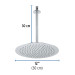 Regadera plato redondo 12" con brazo, cromo, FOSET RIVIERA