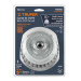 Carda copa 5" alambre trenzado grueso, Multi-rosca, TRUPER