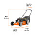 Podadora con motor a gasolina de 5 HP, 20" de corte, TRUPER
