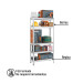 Estante metálico 5 repisas capacidad 35kg, 75x30x150, PRETUL