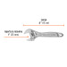 Llave ajustable (perico) 6" profesional cromada, EXPERT