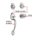 Jaladera/perilla, Lugo llave-llave, Cromo Mate, HERMEX