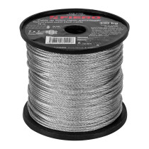 Metro de cable rígido 3/32" de acero 7x7 hilos, 75 m, FIERO