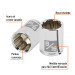 Dado de 9/16", 12 puntas, cuadro 1/4", TRUPER