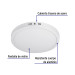 Luminario LED plafón24W 3000K, redondo, blanco, VOLTECK