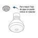 Regadera plástica redonda 2-1/2" gris-blanca, FOSET BASIC