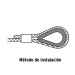 Bolsa con 5 guardacabos para cable de acero de 5/8", FIERO