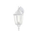 Arbotante tipo farol tradicional suspendido p/exterior, bco.