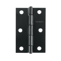 Bisagra rectangular 3-1/2" negra, HERMEX