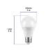 Foco LED 9W (60W) A19, 3000K blanca cálida, 800 lm, blíster