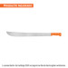 Machete estándar 24" cacha naranja remachada, TRUPER