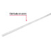 Cremallera sencilla blanca para ménsulas planas, 2m, FIERO