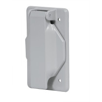 Placa tipo FS con cubierta, sencilla, sobreponer, VOLTECK