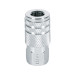Cople rápido de acero, hembra, cuerda 1/4" NPT, PRETUL