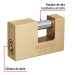 Candado antipalanca, 75mm, cuerpo de latón, llave puntos