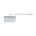 Regadera plato cuadrado 10" con brazo, cromo, FOSET RIVIERA
