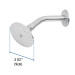 Regadera redonda 3-1/2", metálica, brazo y chapetón, cromo