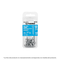 Blíster con 6 pijas para lámina, #12 x 1-1/2", FIERO