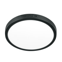 Luminarios redondos LED tipo plafón, de sobreponer color negro