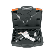 Kit de llave (pistola) de impacto 1/2" ind, estuche plástico