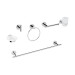 Juego de 6 accesorios para baño acabado cromo, FOSET TÚBIG