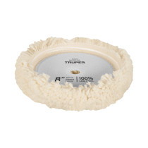 Borla para pulir lana trenzada de 8" hook and loop, TRUPER