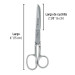 Tijera 6" para costura, ojo grande, acero inoxidable, PRETUL